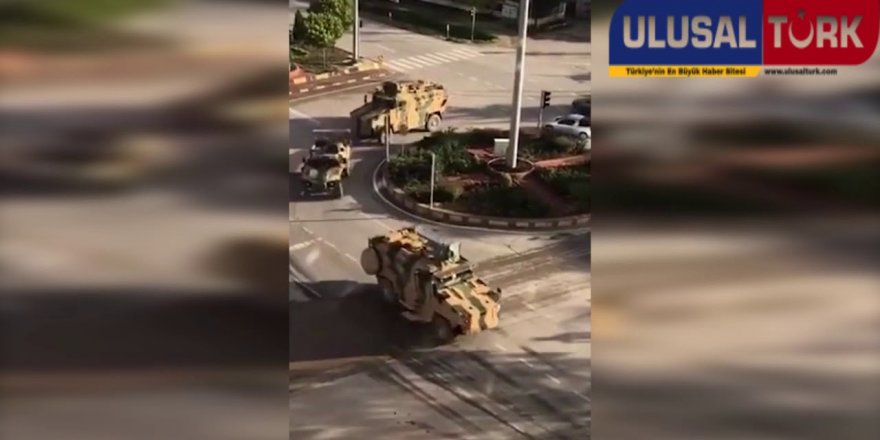Cumhurbaşkanı Erdoğan'ın açıklamasından sonra zırhlı birlikler Suriye sınırında