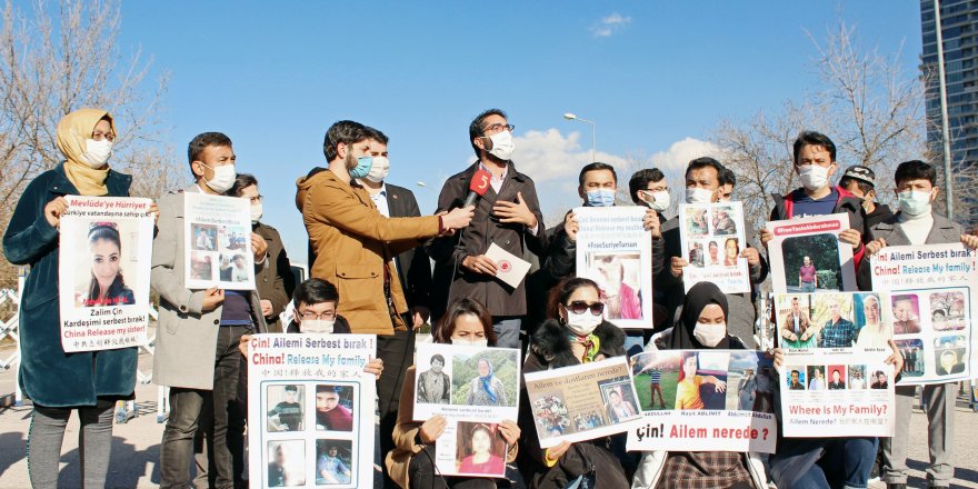 Abdulkadir Karaduman'dan Çin Büyükelçiliği önündeki Uygur Türklerine destek