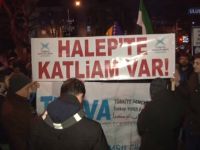 Halep protestosu Rusya Büyükelçiliği’ne sıçradı