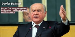 MHP Lideri Bahçeli'den yazılı açıklama