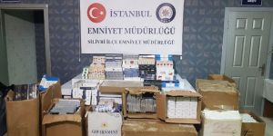 Çok sayıda kaçak sigara ele geçirildi