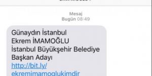 CHP'den İstanbul'daki seçmenlere Ekrem İmamoğlunu tanıtan sms gönderdi.