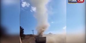 Kastamonun'da dev hortum böyle görüntülendi.