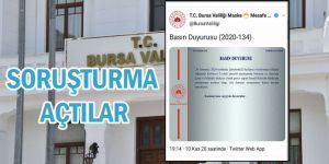 Bursa Valiliği'nden "Kelime-i Tevhid" paylaşımına soruşturma