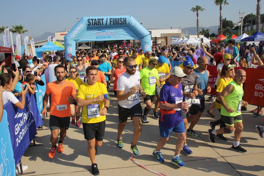 Global Run Yarışlarında Binlerce Kişi Ter Döktü